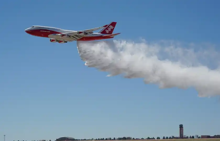 747 Supertanker conducts a test drop