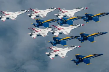 Blue Angels and Thunderbirds Flying Together: A Historic Air Show blue angels and thunderbirds flying together