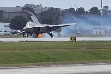 F-22A Crashes At Savannah International Airport