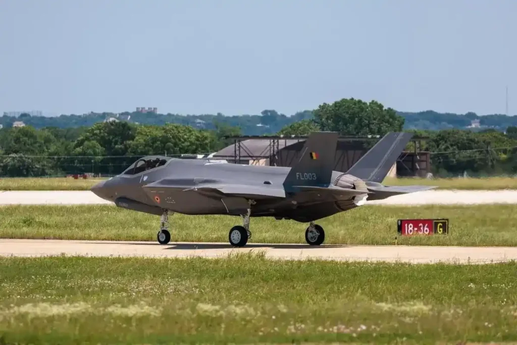 Belgium F-35 arriving at an airbase