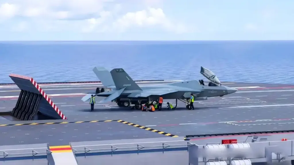 J-35 aircraft carrier takeoff