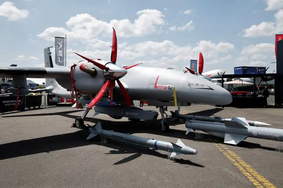 Bayraktar Akinci displayed at Paris Airshow 2025