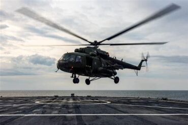 Polish Mi-17 Helicopter Completes Deck Landing Qualification Aboard USS Mount Whitney During BALTOPS 25