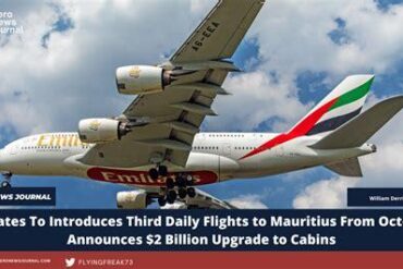 Emirates Introduces Third Daily Flight to Mauritius: Enhancing Travel Connectivity