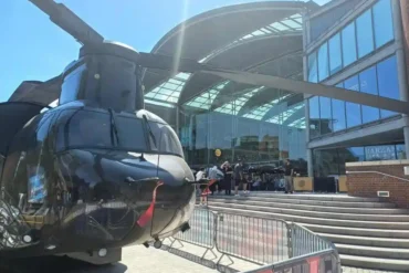 RAF Chinook Lands in Norwich: Giant Helicopter Turns Heads at The Forum Recruitment Event