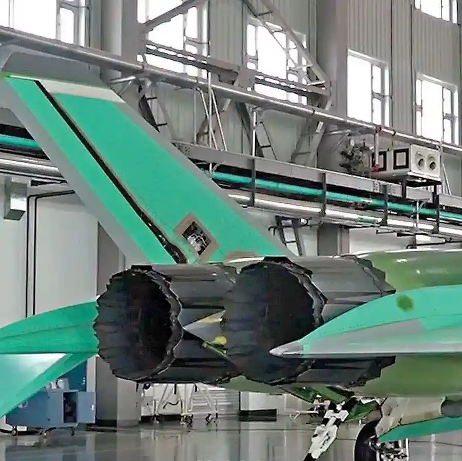 J-35 being produced in China Shenyang Aircraft Corporation hangar