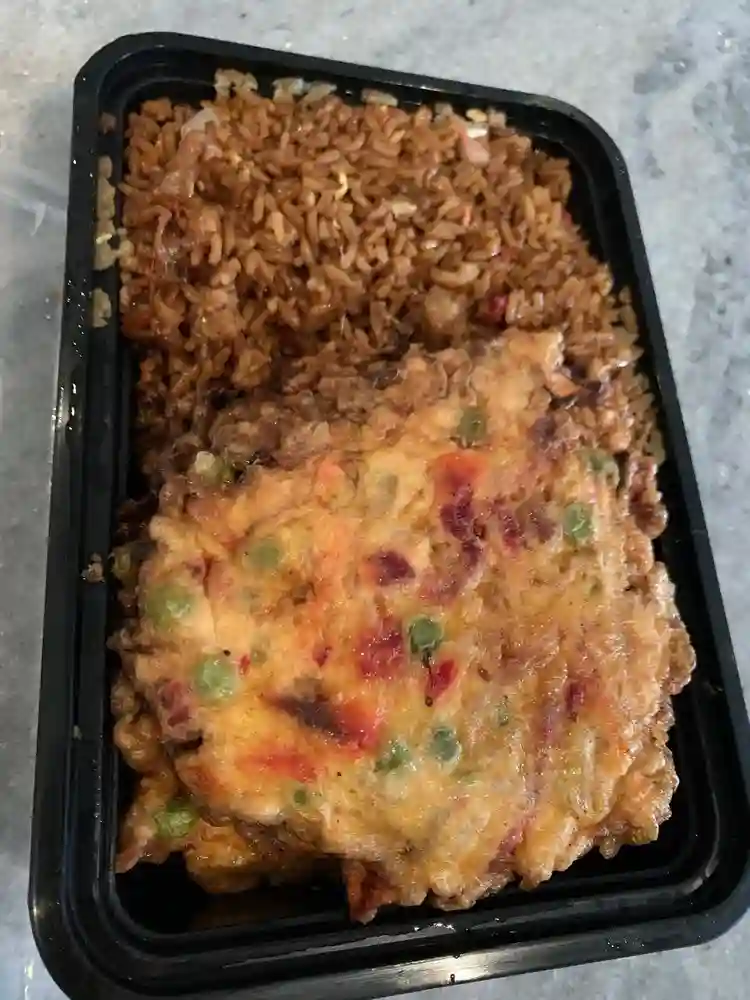 china one boca raton Roast Pork Egg Foo Young and Roast Pork Fried Rice