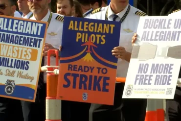 Allegiant Air Pilots Picket at McGhee Tyson Over Pay and Contract Stalemate