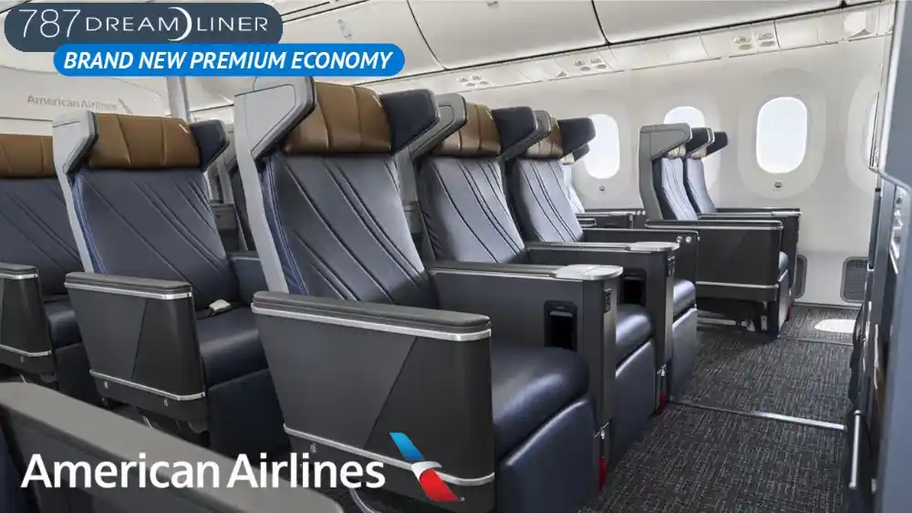 American Airlines Flagship 787-9P Premium Economy Safran Z535i seats