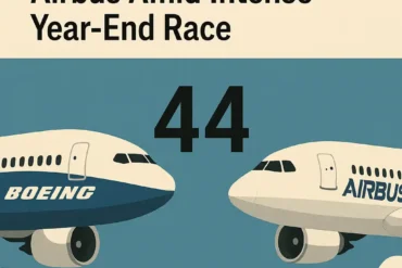 Boeing’s November Setback: 44 Jet Deliveries Trail Airbus Amid Intense Year-End Race