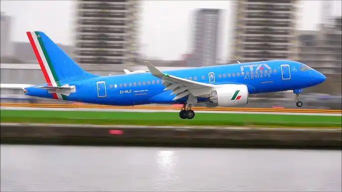 ITA Airways Airbus A220-100s at London City Airport