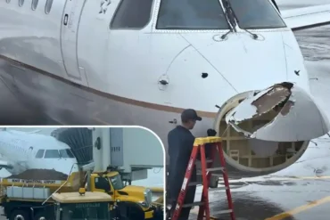 Plow Truck Collision Rips Nose Off United Express Embraer E175 in Minot Airport Incident