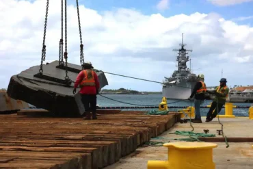 U.S. Navy Dismantles 150-Ton Concrete Moorings From USS Arizona in Historic Preservation Effort