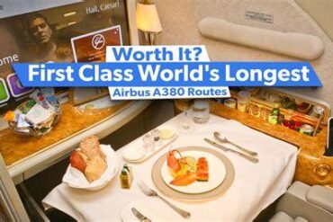 The Cost of Flying First Class on the World’s Longest Nonstop Airbus A380 Routes: A Detailed Breakdown