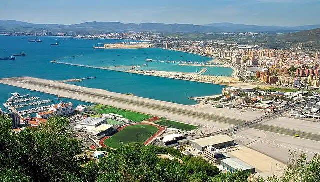 raf gibraltar strait mediterranean runway