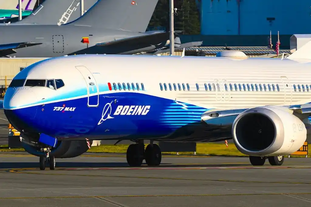 Boeing 737 MAX 10 at major hub airport gate