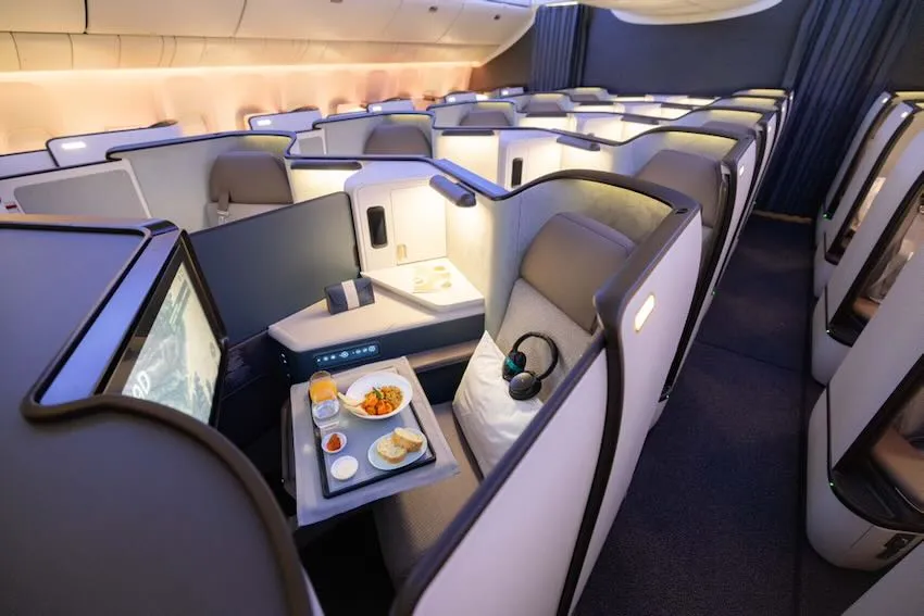 Cathay Pacific Aria Suite business class sliding door
