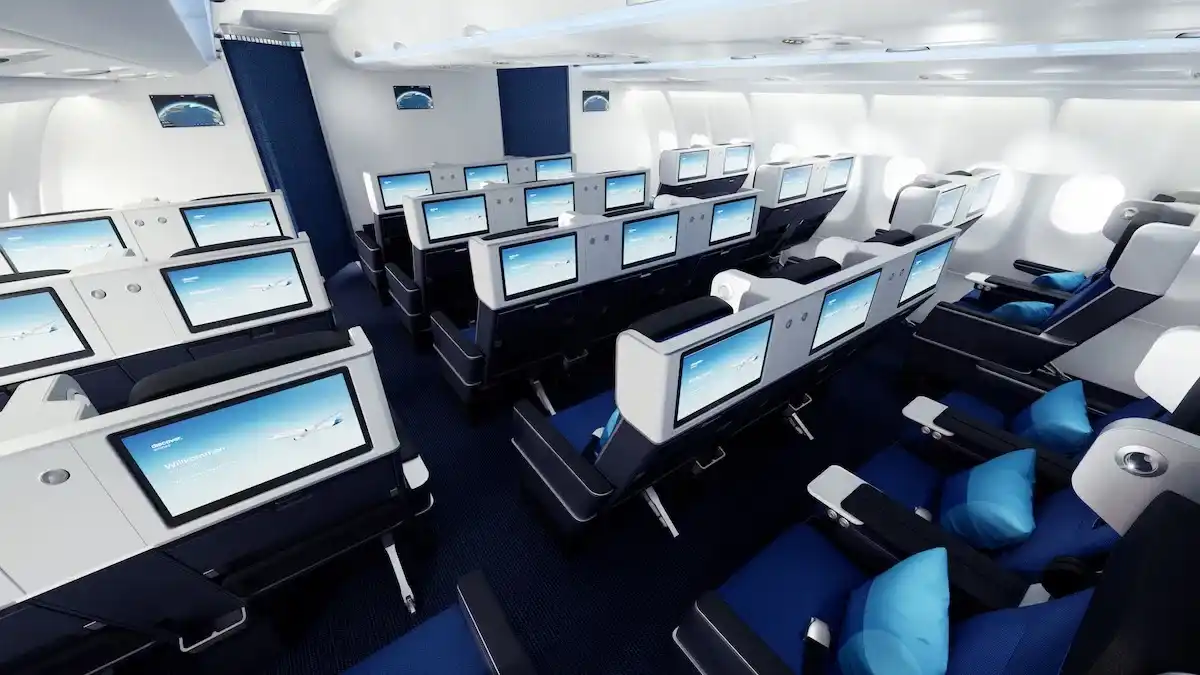 Discover Airlines Airbus A330 premium economy cabin