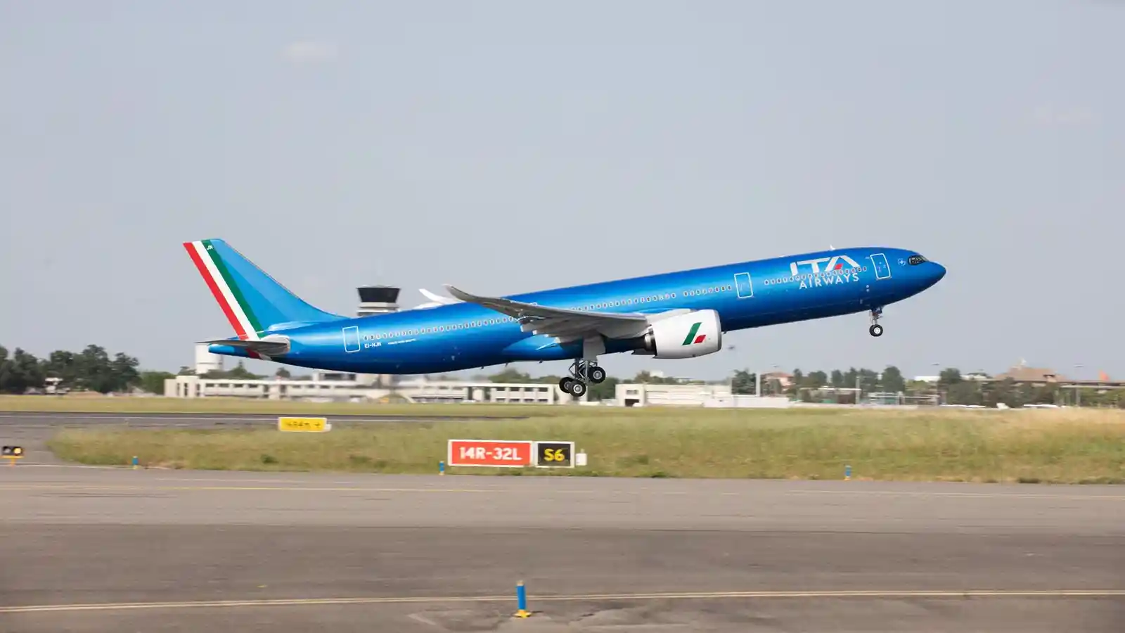Rome Fiumicino Airport ITA Airways widebody departure