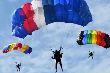 Air Force Fighter Pilot Breaks Skydive History With Record-Smashing 104-Person Canopy Formation