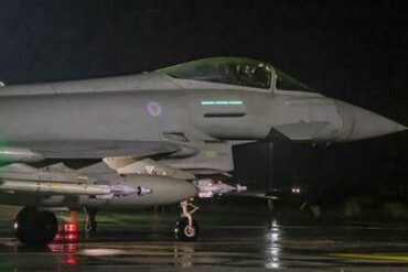 British Typhoon FGR4 Fighter Jets Obliterate Daesh Tunnel in Syria with Precision Paveway IV Bombs