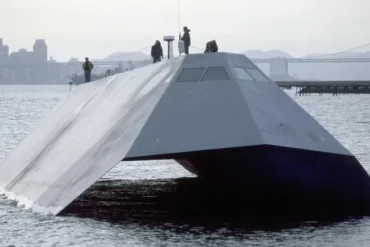 The Secret Stealth Ship That Borrowed Its Shape From a Jet Fighter