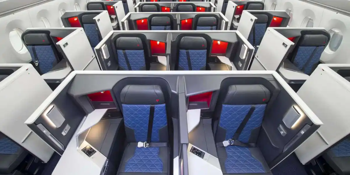 Delta Air Lines Airbus A350 Delta One cabin layout