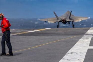 U.S. Navy F-35C Shoots Down Iranian Shahed Drone Near USS Abraham Lincoln in Arabian Sea