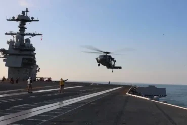 USS John F. Kennedy (CVN 79) Achieves First Aircraft Landing as MH-60S Validates Ford-Class Flight Deck at Sea