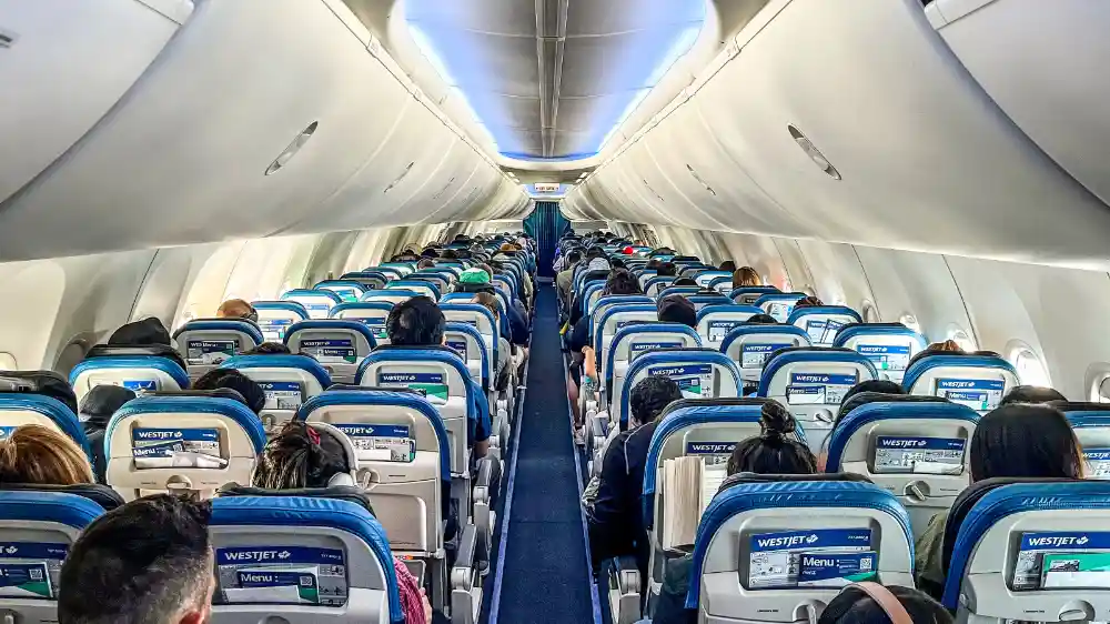 WestJet Boeing 737 economy cabin standard seating layout