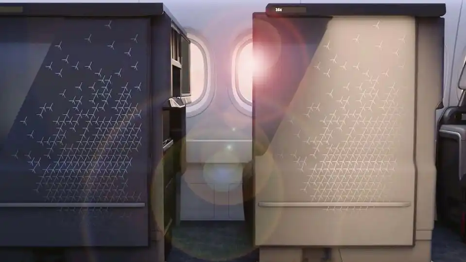 Singapore Airlines new A350 business class suite with privacy doors