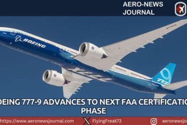 Boeing 777-9 Advances Toward Certification as FAA Clears Critical Testing Phase