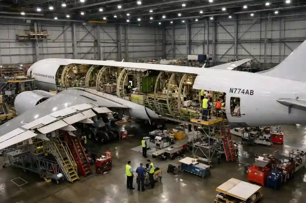aircraft heavy maintenance hangar cabin retrofit installation work