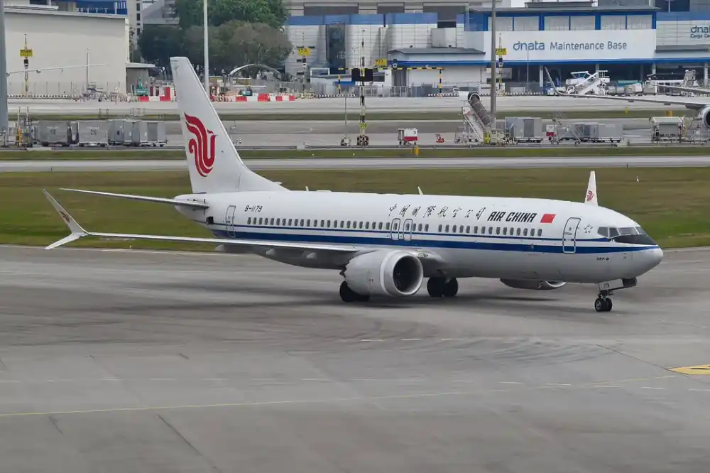 Air China and China Southern Boeing widebody aircraft on taxiway
