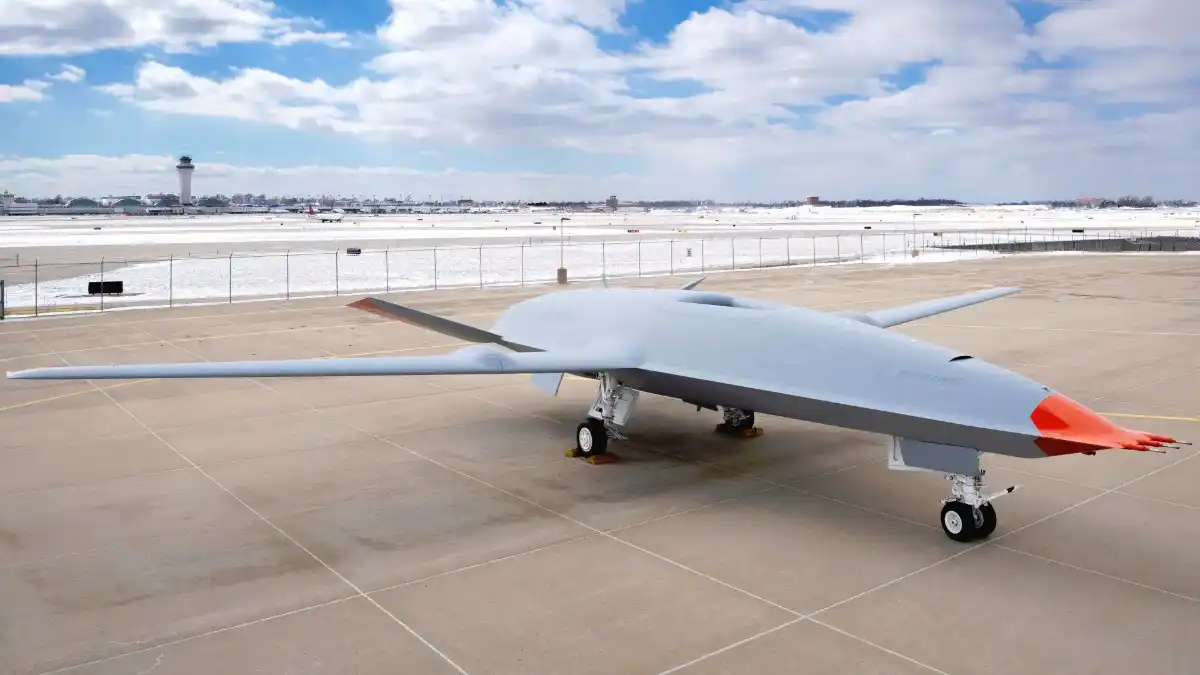 MQ-25 Stingray ISR surveillance mission over Pacific Ocean