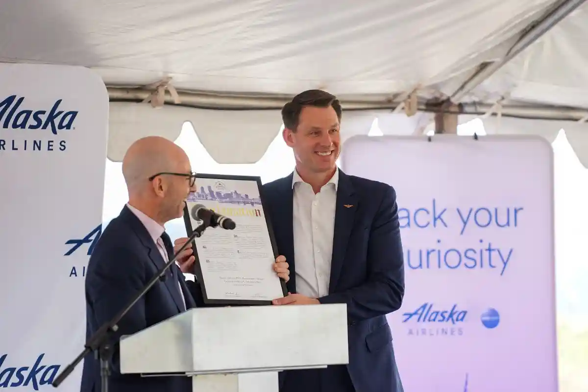 Alaska Airlines Portland widebody maintenance hangar groundbreaking ceremony