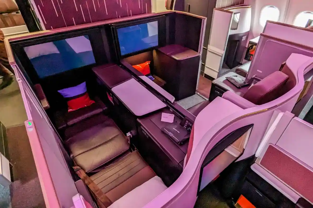 Virgin Atlantic Airbus A330neo Upper Class suite with privacy door