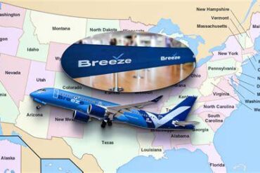 Breeze Airways’ Longest Airbus A220 Flights: 11 Routes Stretching Across the United States