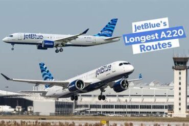 JetBlue’s Longest Airbus A220 Flights: The 7-Hour Nonstop Routes Redefining Narrowbody Travel