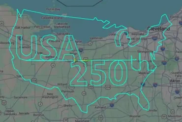 Pilot Spends Six Hours Flying Cessna 182 to Draw Giant ‘USA 250th’ Across a Map of America