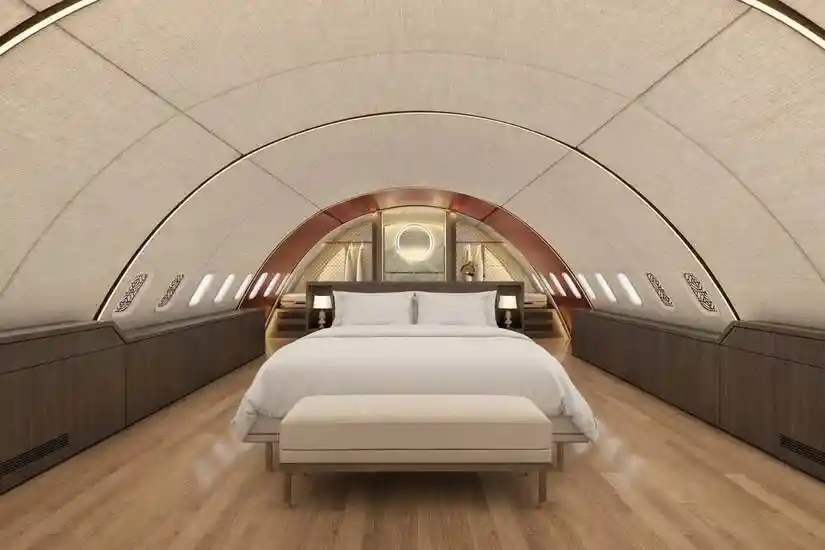 Japan Airlines Boeing 747SR JA8143 transformed into luxury hotel suites