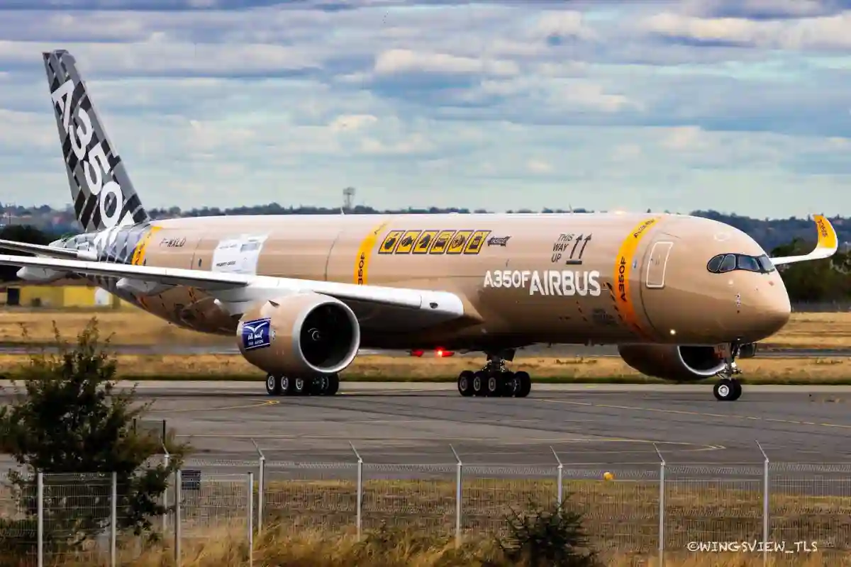 Airbus A350F freighter prototype F-WXLD in Toulouse full livery