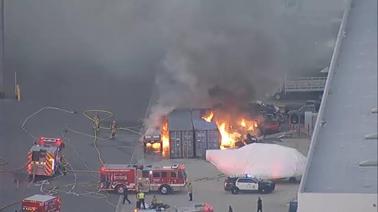 Chatsworth North Mason Avenue helicopter crash site emergency response