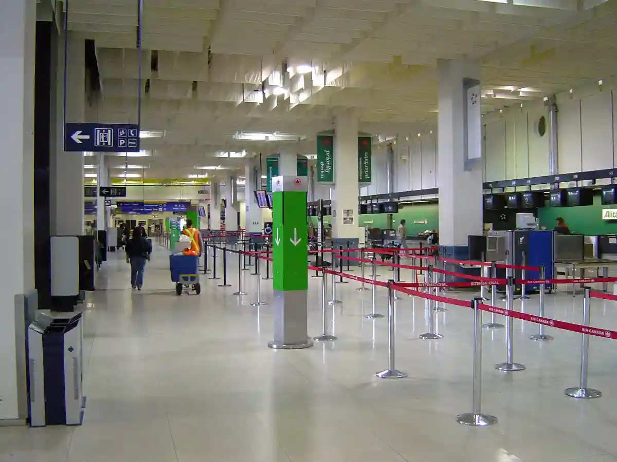 Toronto Pearson Terminal 1 interior check-in security passenger processing