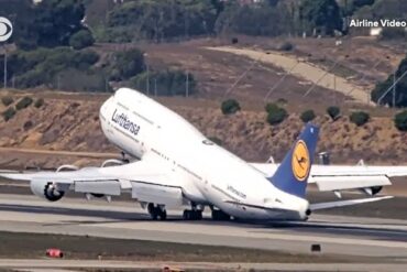 Lufthansa Boeing 747-8 Narrowly Avoids Tail Strike at LAX as Pilots Execute Dramatic Go-Around