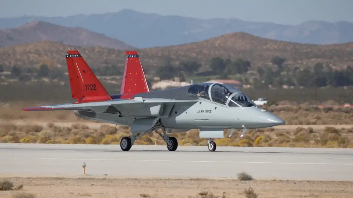 T-7A Red Hawk Boeing advanced trainer flight testing Edwards Air Force Base